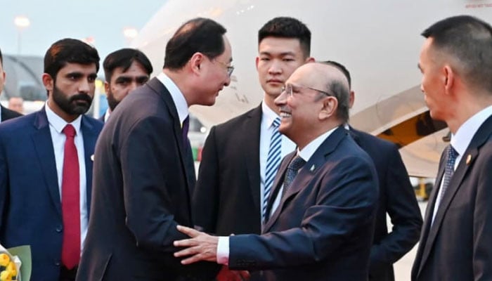 President Zardari lands in China for talks on CPEC, bilateral ties