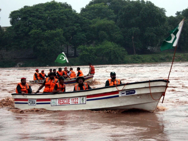 Flood uproots families from Zahir Pir