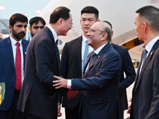 President Zardari arrives in China on 10-day visit