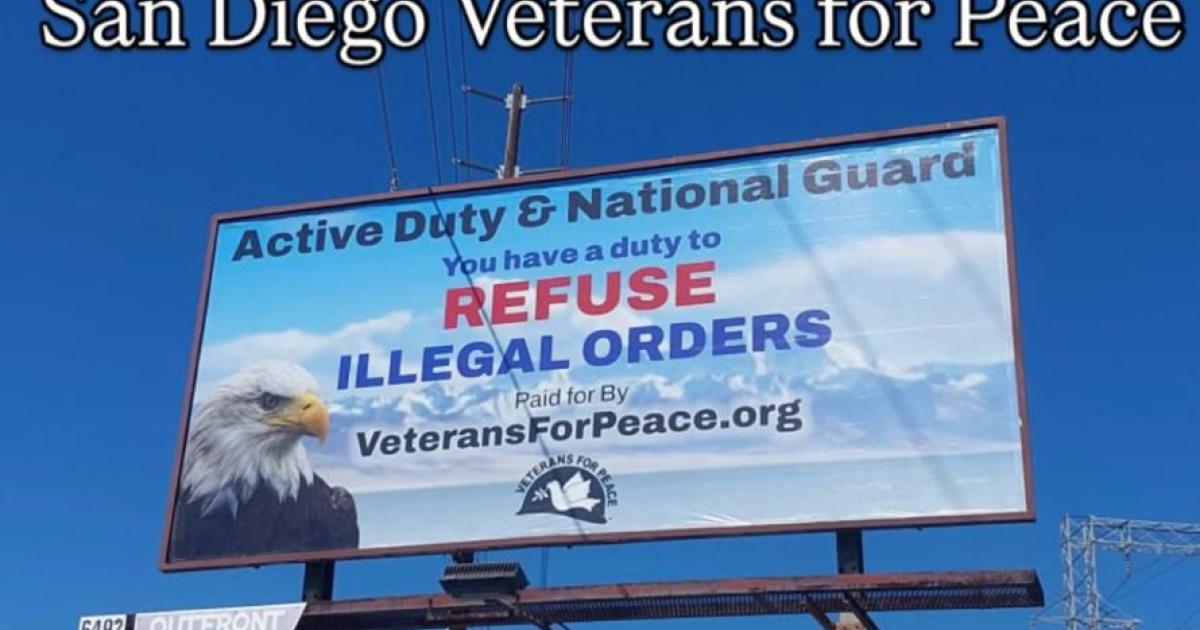 ’غیرقانونی احکامات سے انکار فرض‘: امریکہ میں فوجیوں کو مخاطب کرتا متنازع بل بورڈ