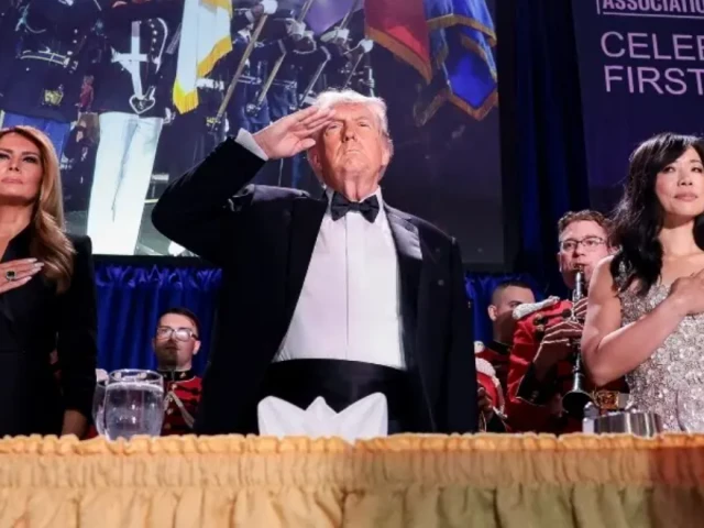 Trump returns to White House correspondents' dinner after April attack halted gala