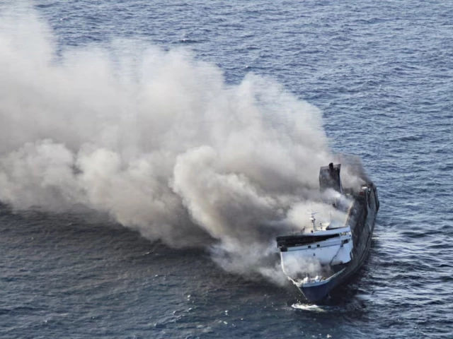 Five dead, 41 missing after Indonesian ferry catches fire, authorities say